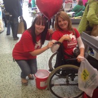 Helen Hill with Fundraiser at a Tesco Collection